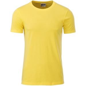 James & Nicholson Klasické pánské tričko z biobavlny 8008 - Žlutá | XXL