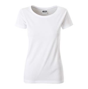 James & Nicholson Klasické dámské tričko z biobavlny 8007 - Bílá | XL