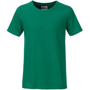 James & Nicholson Klasické chlapecké tričko z biobavlny 8008B - Irská zelená | S