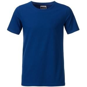 James & Nicholson Klasické chlapecké tričko z biobavlny 8008B - Tmavá královská modrá | M
