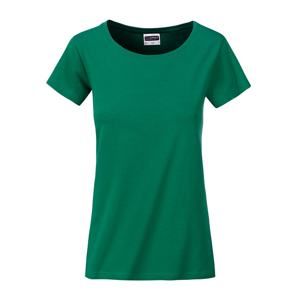 James & Nicholson Klasické dámské tričko z biobavlny 8007 - Irská zelená | XXL