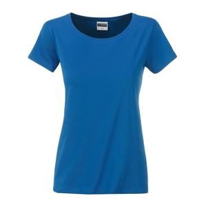 James & Nicholson Klasické dámské tričko z biobavlny 8007 - Královská modrá | XXL