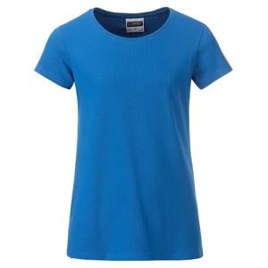 James & Nicholson Klasické dívčí tričko z biobavlny 8007G - Kobaltová | XL