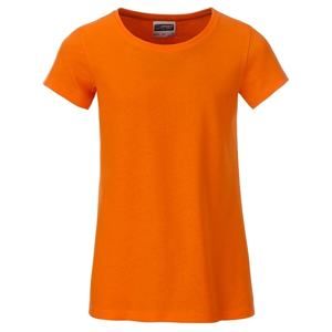 James & Nicholson Klasické dívčí tričko z biobavlny 8007G - Oranžová | S