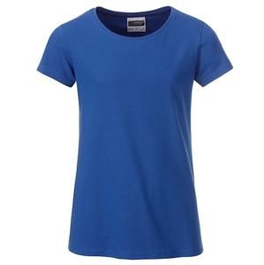 James & Nicholson Klasické dívčí tričko z biobavlny 8007G - Královská modrá | XS