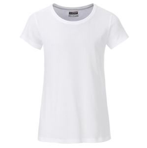 James & Nicholson Klasické dívčí tričko z biobavlny 8007G - Bílá | S