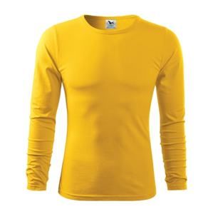 MALFINI Pánské tričko s dlouhým rukávem Fit-T Long Sleeve - Žlutá | XL
