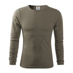 MALFINI Pánské tričko s dlouhým rukávem Fit-T Long Sleeve - Army | XL