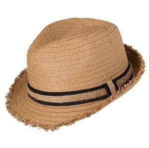 Myrtle Beach Letní slaměný klobouk MB6703 - Karamel / černá | L/XL