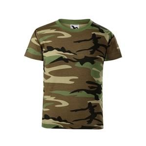 MALFINI Dětské maskáčové tričko Camouflage - Maskáčová hnědá | 158 cm (12 let)