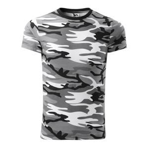 MALFINI Maskáčové tričko Camouflage - Maskáčová šedá | L