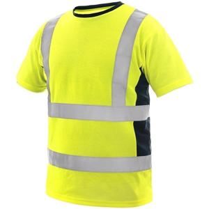 Canis Reflexní tričko EXETER - Žlutá / tmavě modrá | XL